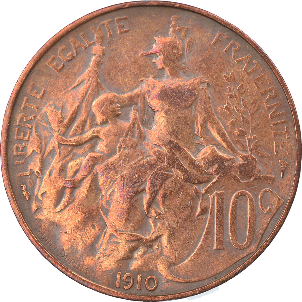 Coin, France, Dupuis, 10 Centimes, 1910, VF(30-35), Bronze, KM:843, Gadoury:277
