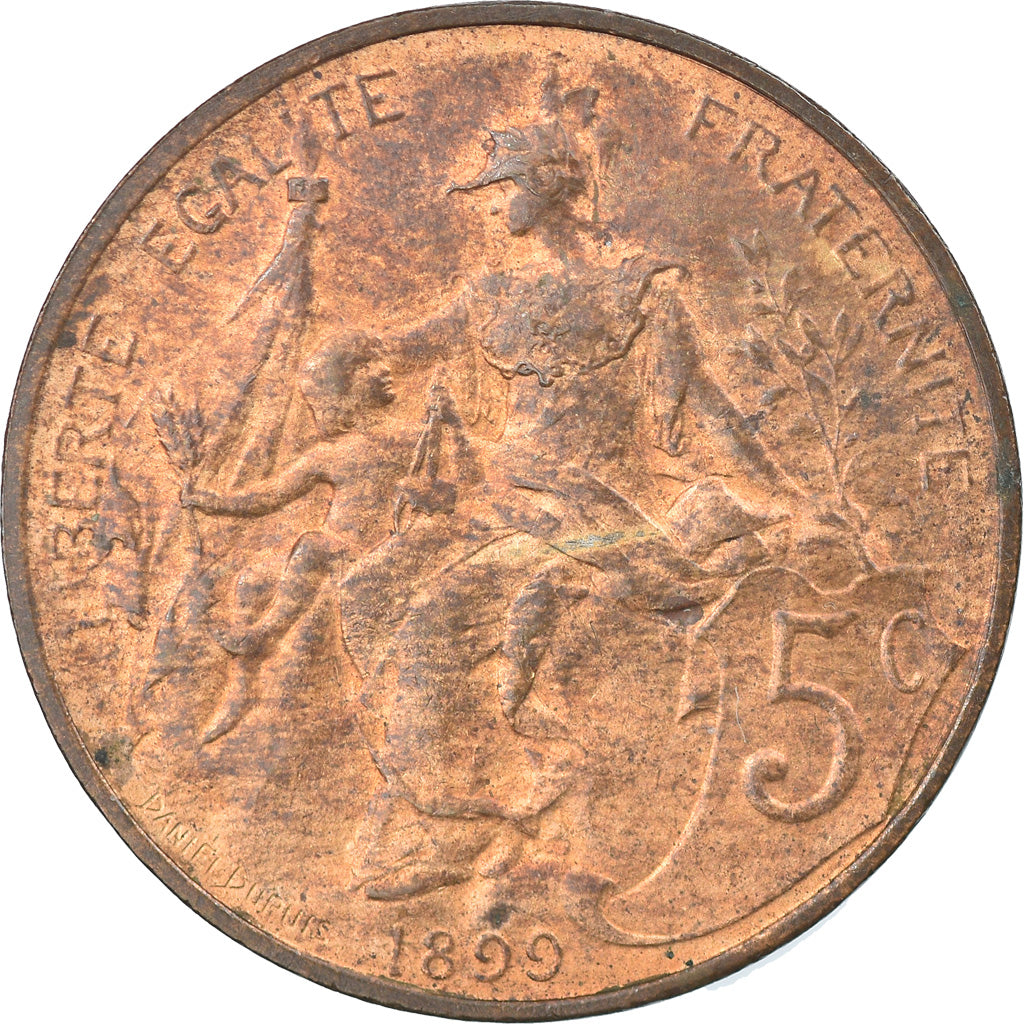 Coin, France, Dupuis, 5 Centimes, 1899, Paris, EF(40-45), Bronze, KM:842