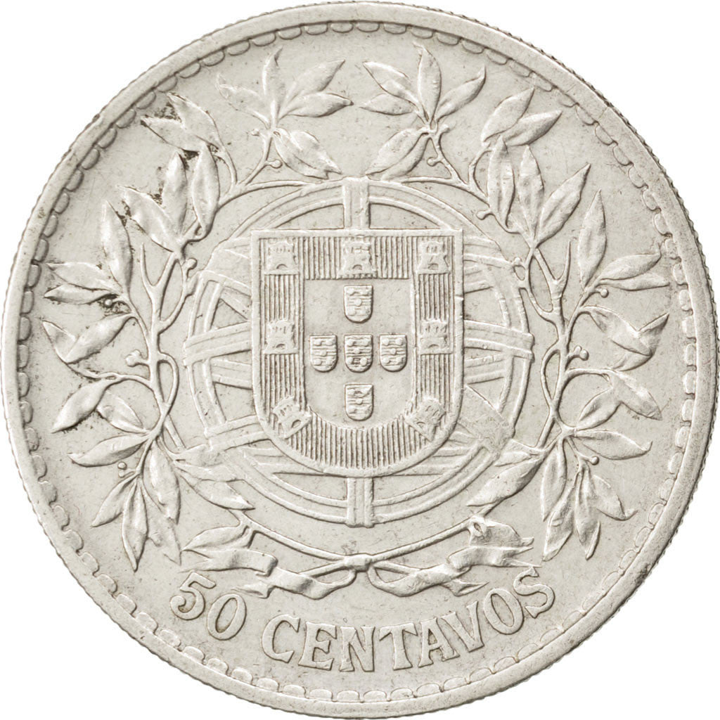Coin, Portugal, 50 Centavos, 1912, EF(40-45), Silver, KM:561
