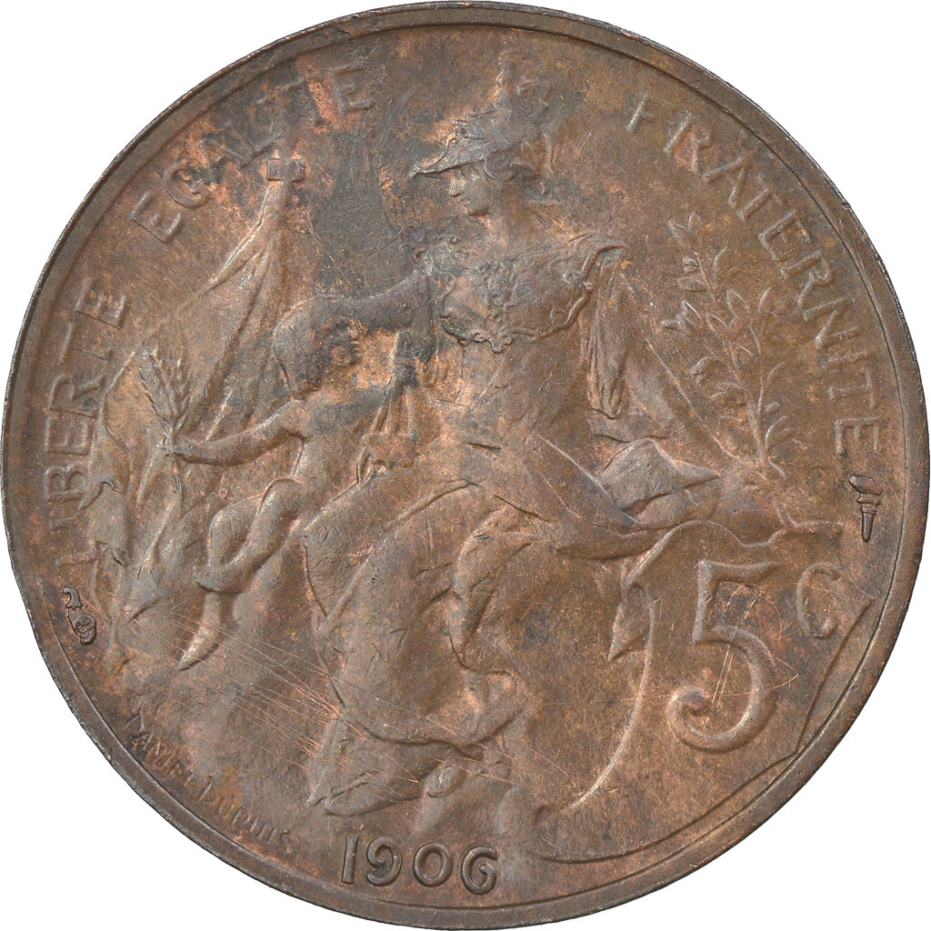 Coin, France, Dupuis, 5 Centimes, 1906, Paris, EF(40-45), Bronze, KM:842