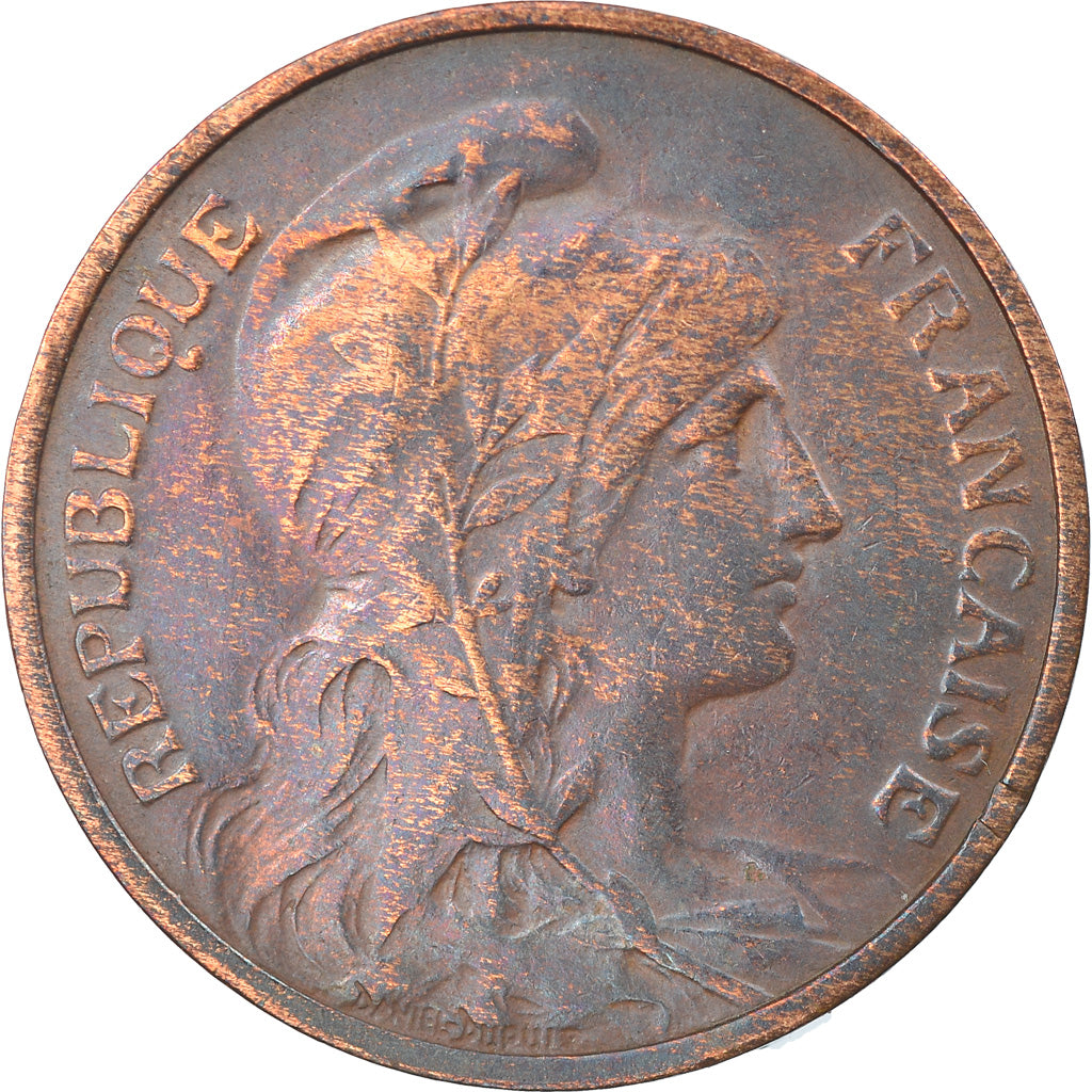 France, Dupuis, 5 Centimes, 1920, Paris, VF(30-35), Bronze, KM:842, Gadoury:165