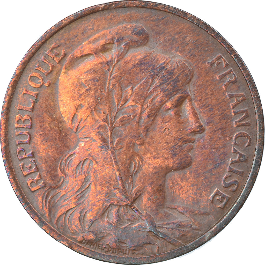 Moeda, França, Dupuis, 5 Centimes, 1910, Paris, VF(30-35), Bronze, KM:842