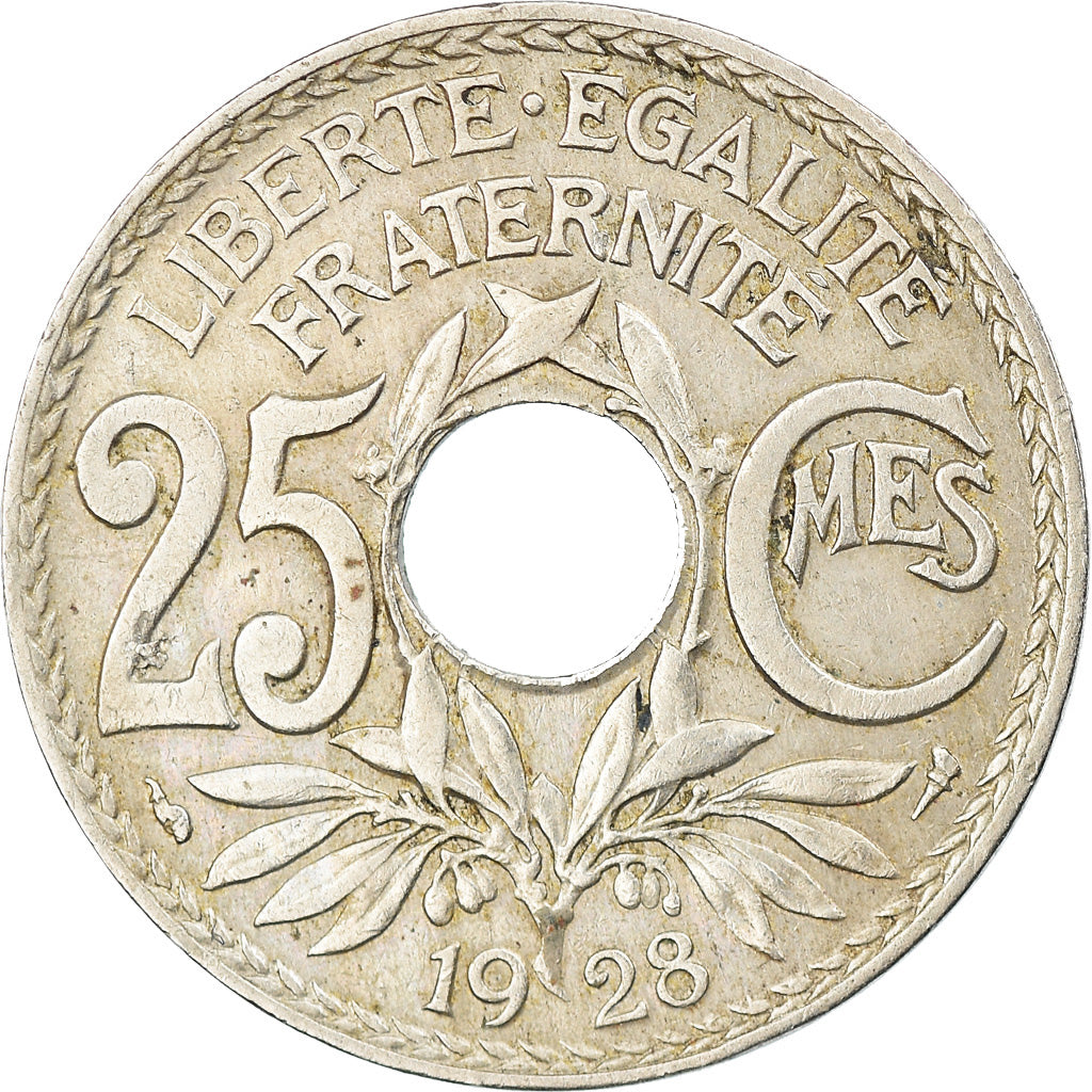 Moneta, Francia, Lindauer, 25 Centimes, 1928, BB, Rame-nichel, KM:867a