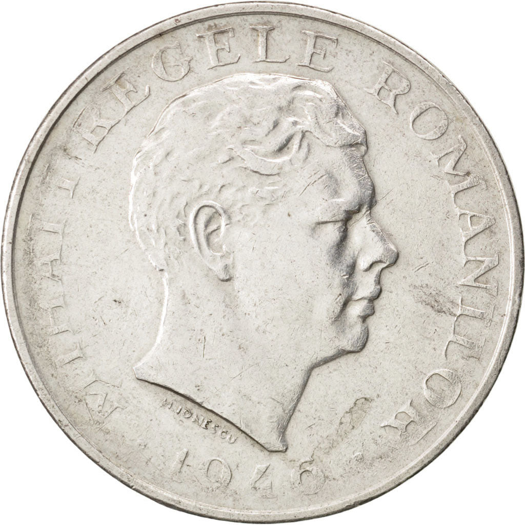 ROMANIA, 100000 Lei, 1946, KM #71, EF(40-45), Silver, 37, 25.02
