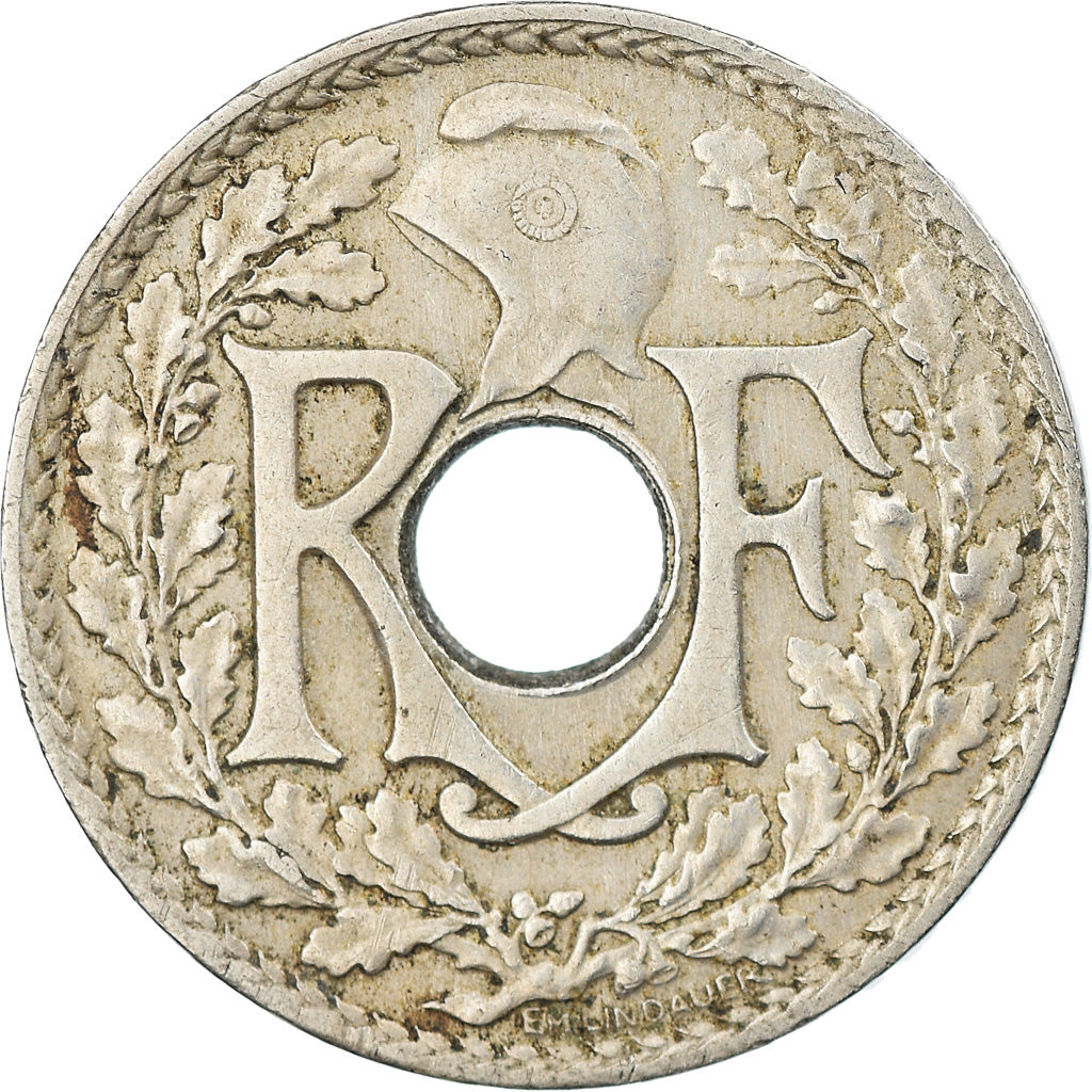 Munten, Frankrijk, Lindauer, 10 Centimes, 1921, Paris, ZF, Copper-nickel