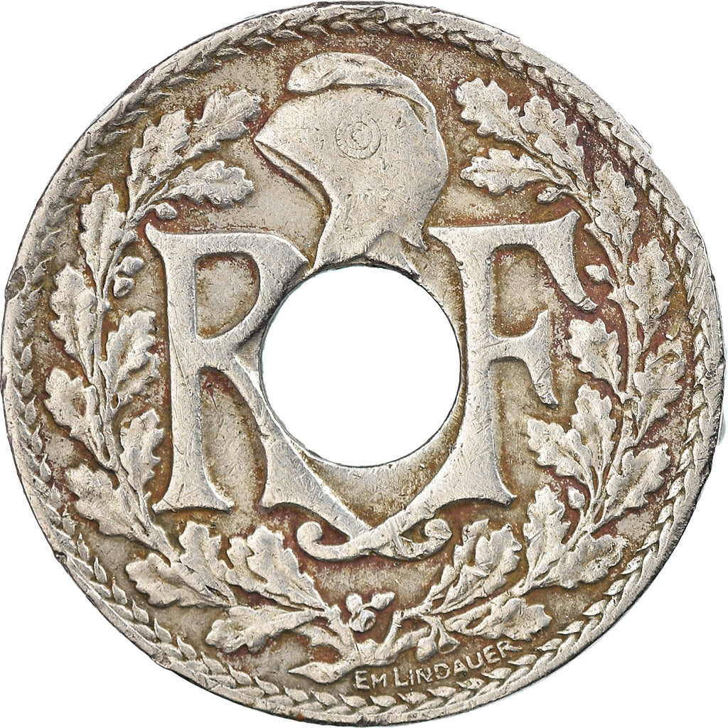 Moneda, Francia, Lindauer, 10 Centimes, 1923, Paris, MBC, Cobre - níquel