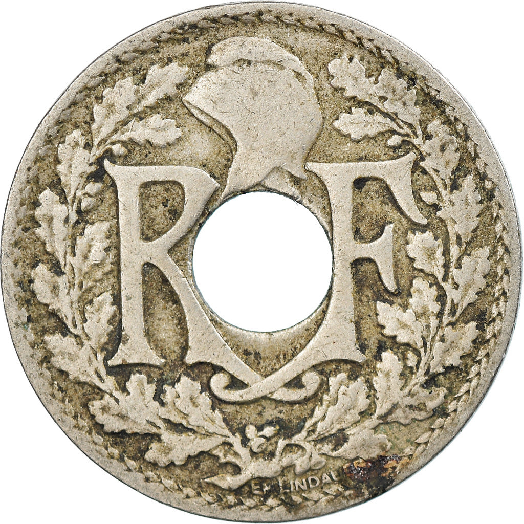 Moneda, Francia, Lindauer, 10 Centimes, 1923, Poissy, MBC, Cobre - níquel