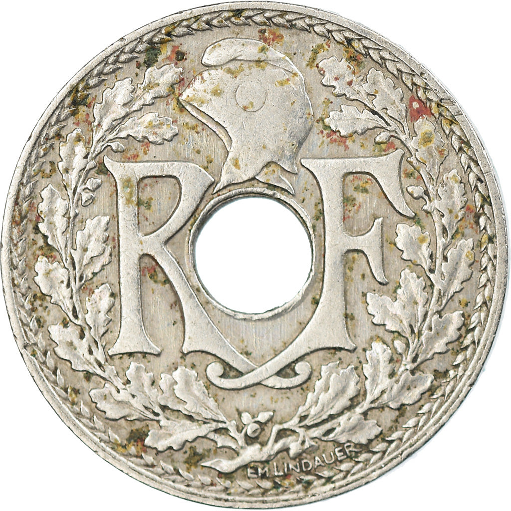 Coin, France, Lindauer, 5 Centimes, 1917, Paris, EF(40-45), Copper-nickel