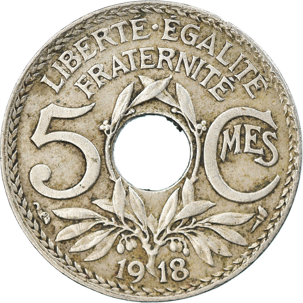 Coin, France, Lindauer, 5 Centimes, 1918, EF(40-45), Copper-nickel, KM:865
