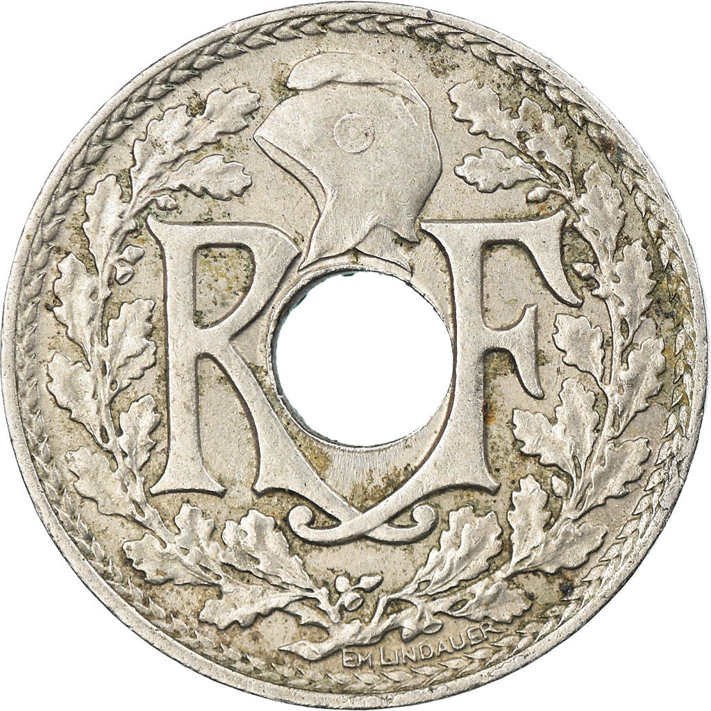 Moneta, Francia, Lindauer, 5 Centimes, 1922, Poissy, BB, Rame-nichel, KM:875