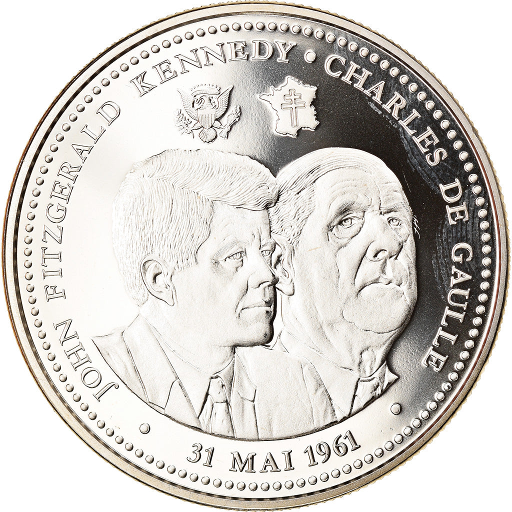Francja, Medal, Vème République, Fitzgérald Kennedy-De Gaulle, Politics
