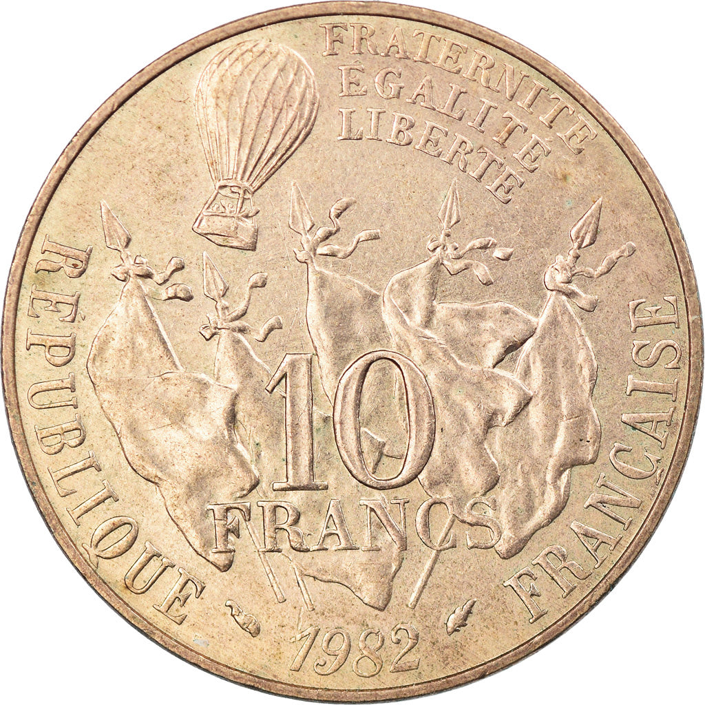 Münze, Frankreich, Gambetta, 10 Francs, 1982, VZ, Nickel-Bronze, KM:950