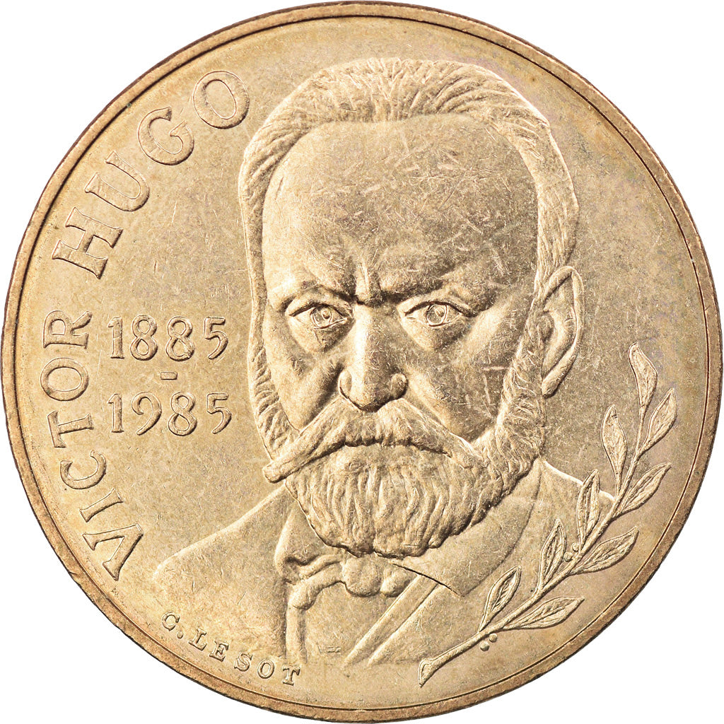 Moneda, Francia, Victor Hugo, 10 Francs, 1985, Paris, EBC, Níquel - bronce