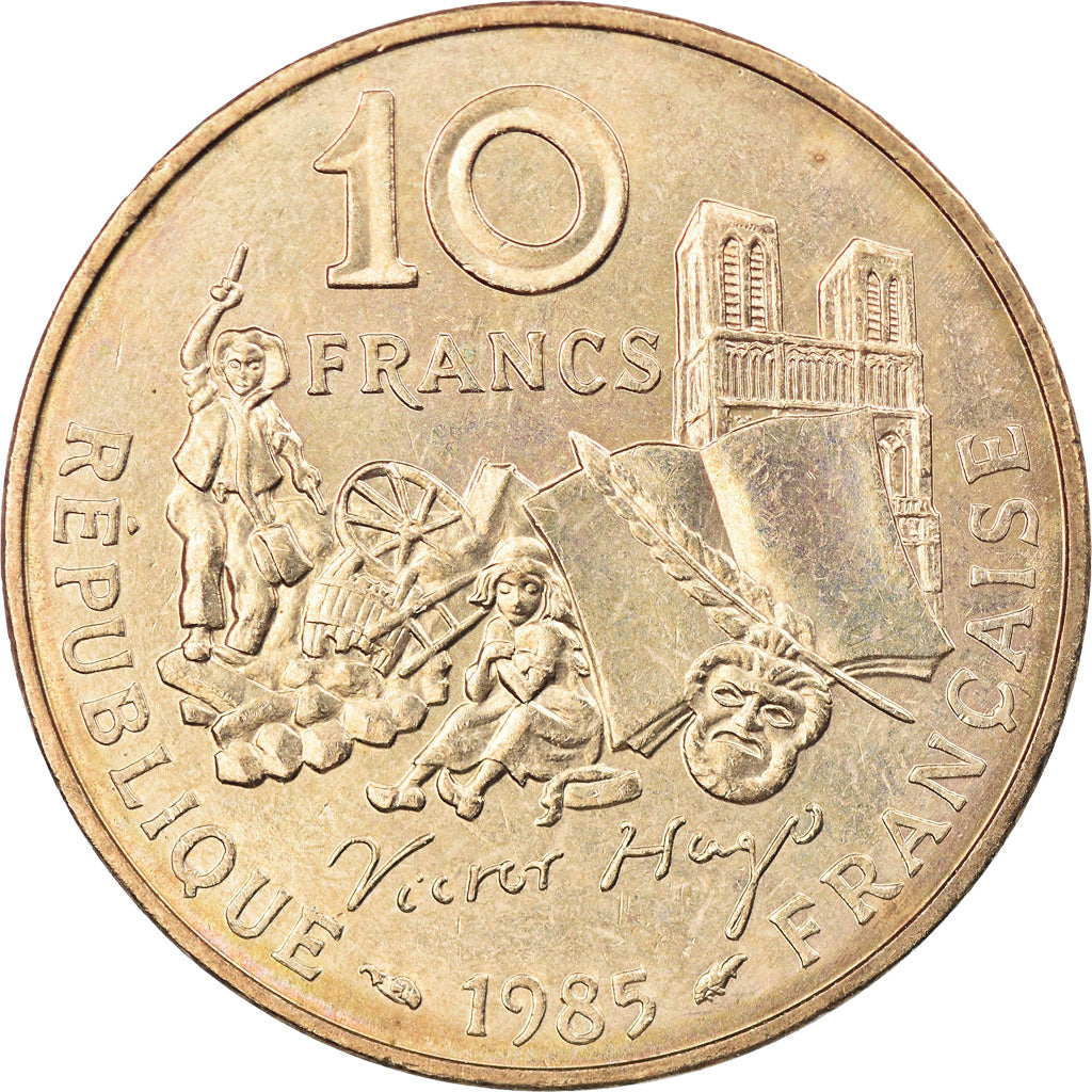 Moneda, Francia, Victor Hugo, 10 Francs, 1985, Paris, EBC, Níquel - bronce