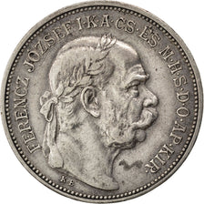 HUNGARY, 2 Korona, 1912, Kormoczbanya, KM #493, EF(40-45), Silver, 9.97