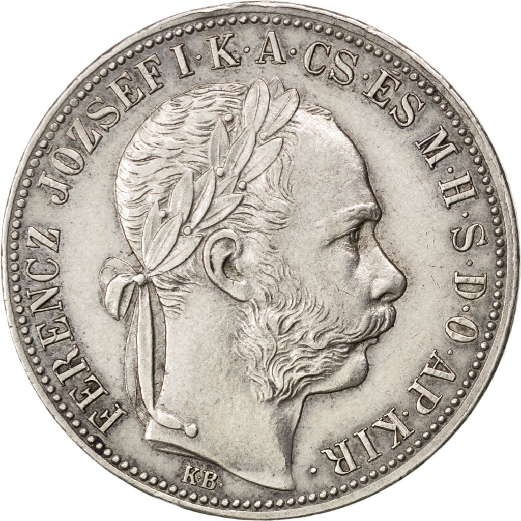 HUNGARY, Forint, 1888, Kremnitz, KM #469, AU(55-58), Silver, 12.31