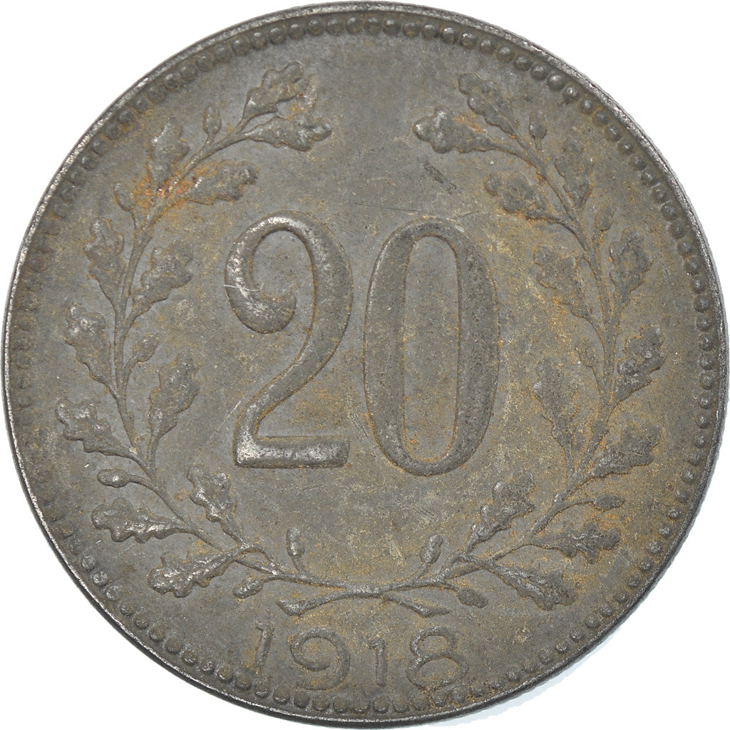 Coin, Austria, Karl I, 20 Heller, 1918, VF(30-35), Iron, KM:2826