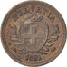 SWITZERLAND, Rappen, 1851, KM #3.1, AU(55-58), Bronze, 1.47