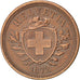SWITZERLAND, Rappen, 1872, KM #3.1, AU(50-53), Bronze, 1.43