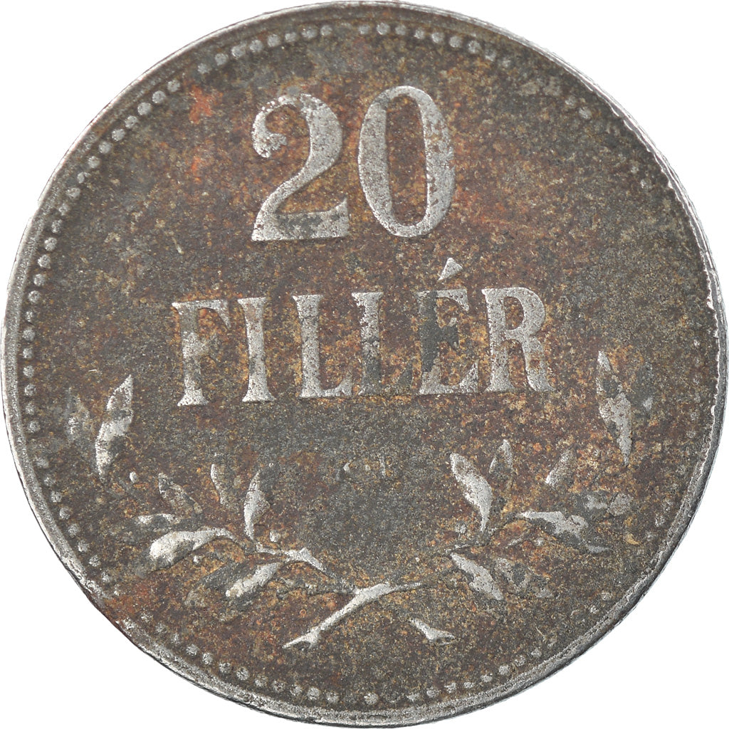 Coin, Hungary, 20 Fillér, 1917, Budapest, VF(20-25), Iron, KM:498