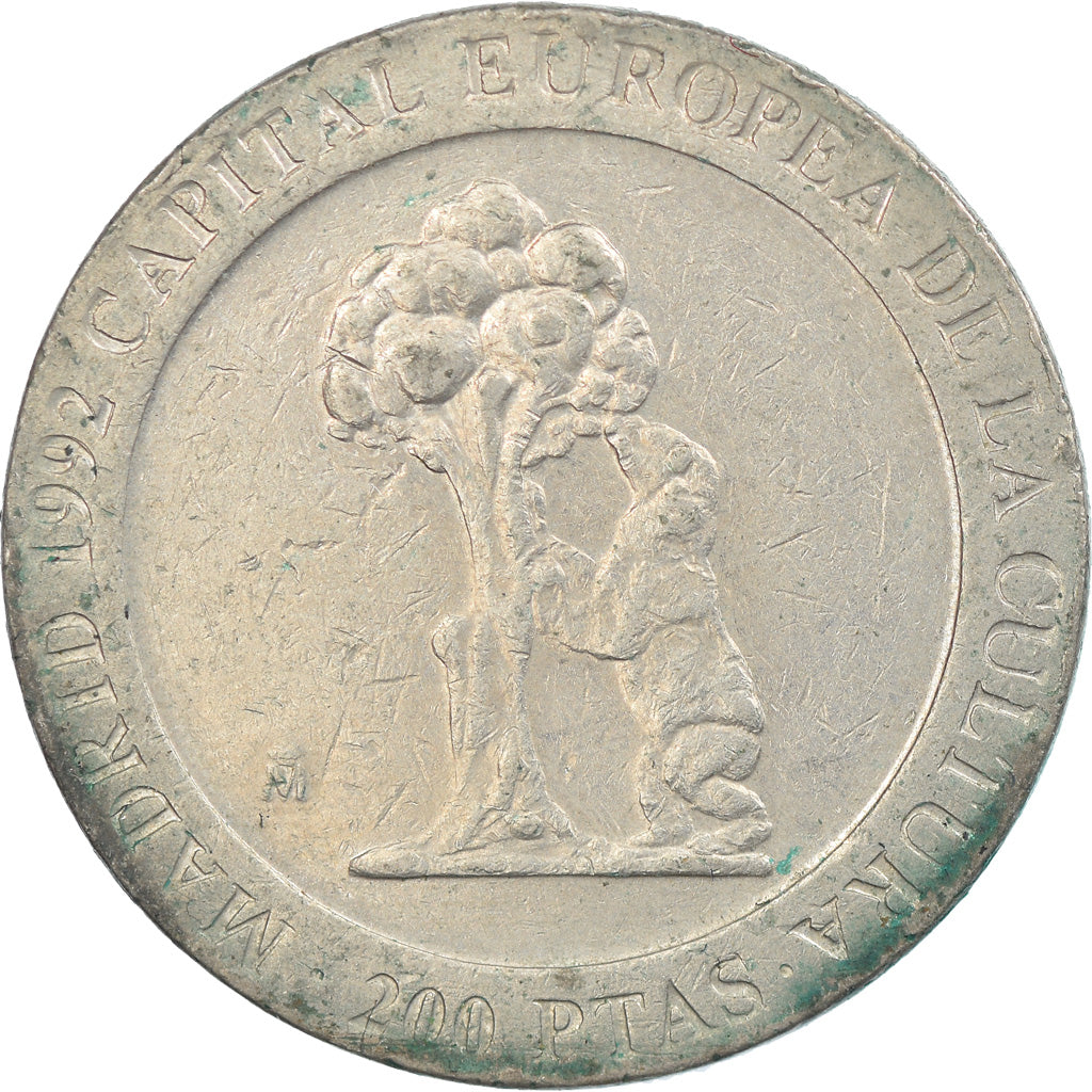 Moneda, España, Juan Carlos I, 200 Pesetas, 1992, MBC, Plata, KM:994