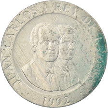 Coin, Spain, Juan Carlos I, 200 Pesetas, 1992, EF(40-45), Silver, KM:994
