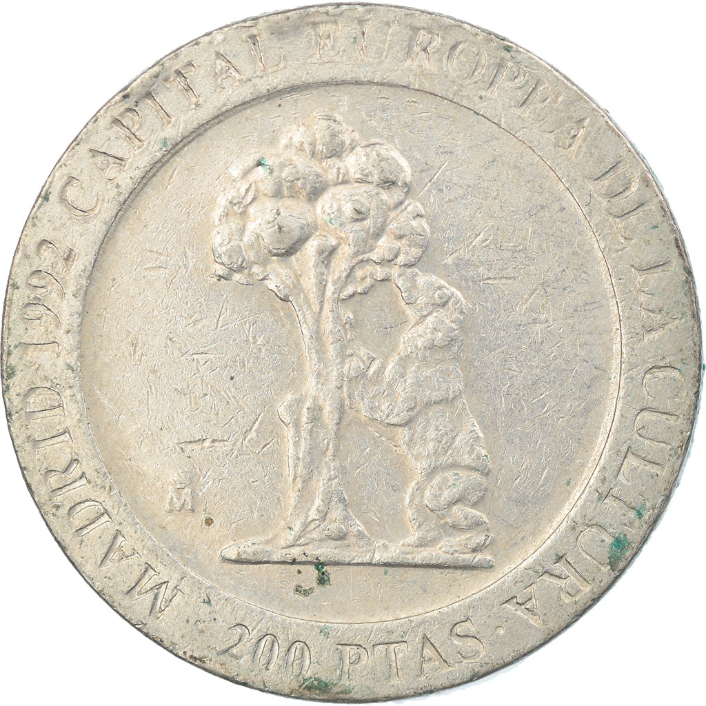 Coin, Spain, Juan Carlos I, 200 Pesetas, 1992, EF(40-45), Silver, KM:994