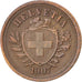SWITZERLAND, Rappen, 1907, Bern, KM #3.2, EF(40-45), Bronze, 16, 1.50