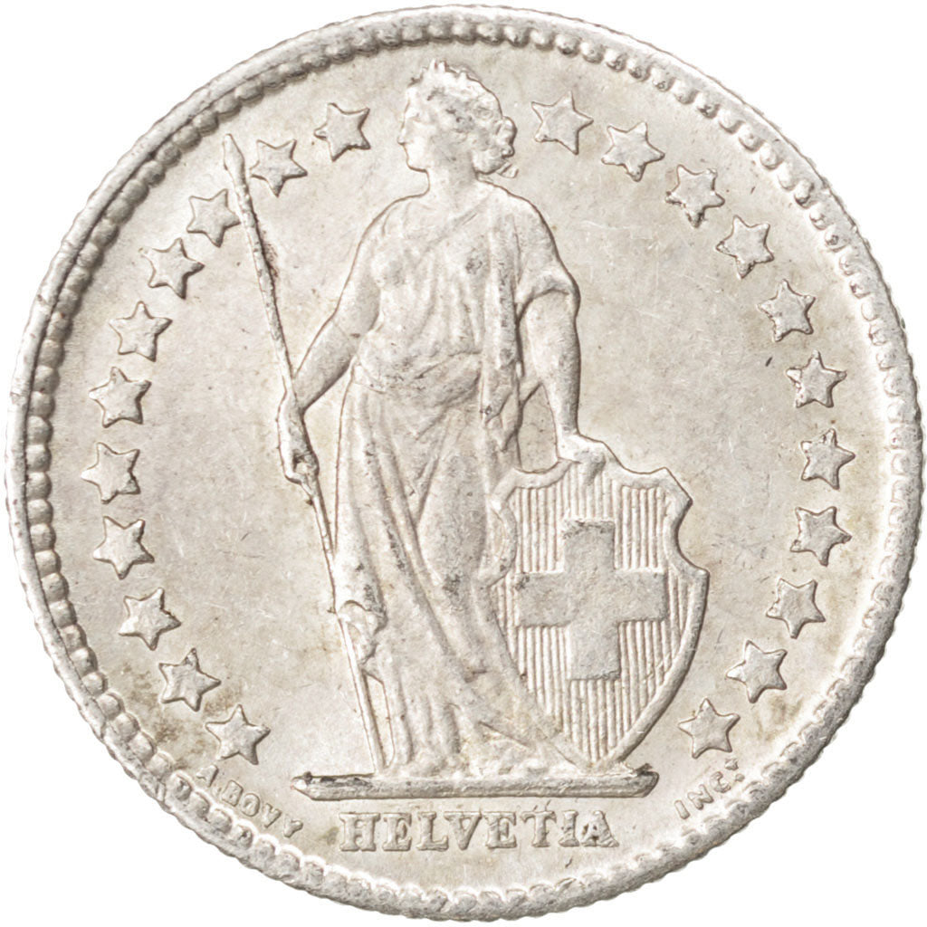 SWITZERLAND, 1/2 Franc, 1900, Bern, KM #23, AU(50-53), Silver, 18.2, 2.49