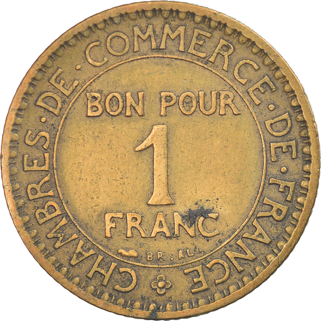 Coin, France, Chambre de commerce, Franc, 1920, Paris, EF(40-45)