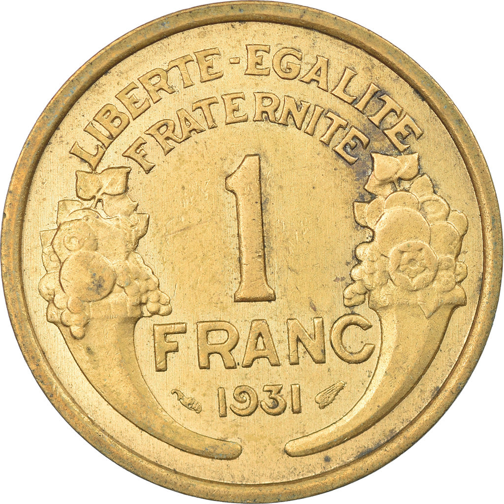 Münze, Frankreich, Morlon, Franc, 1931, Paris, SS, Aluminum-Bronze, KM:885