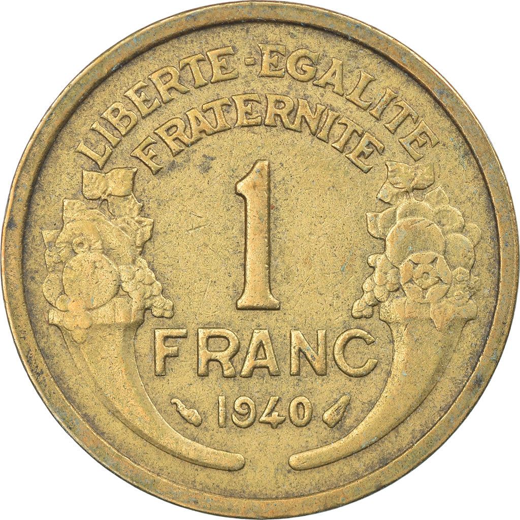 Münze, Frankreich, Morlon, Franc, 1940, SS, Aluminum-Bronze, KM:885