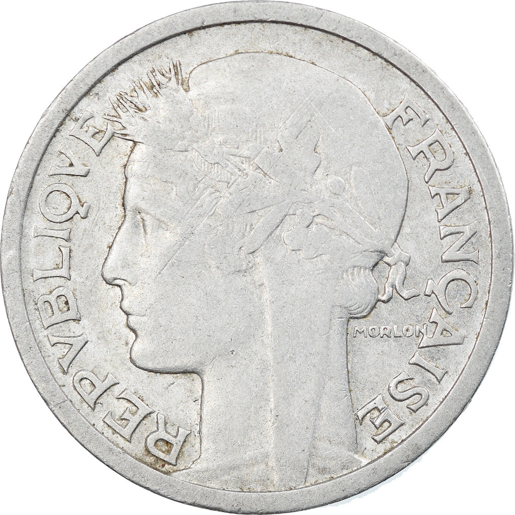 Münze, Frankreich, Morlon, Franc, 1945, Beaumont le Roger, SS, Aluminium