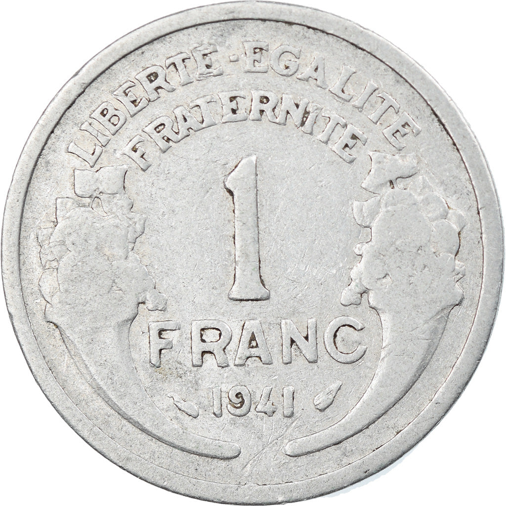 Coin, France, Morlon, Franc, 1941, Paris, EF(40-45), Aluminum, KM:885a.1
