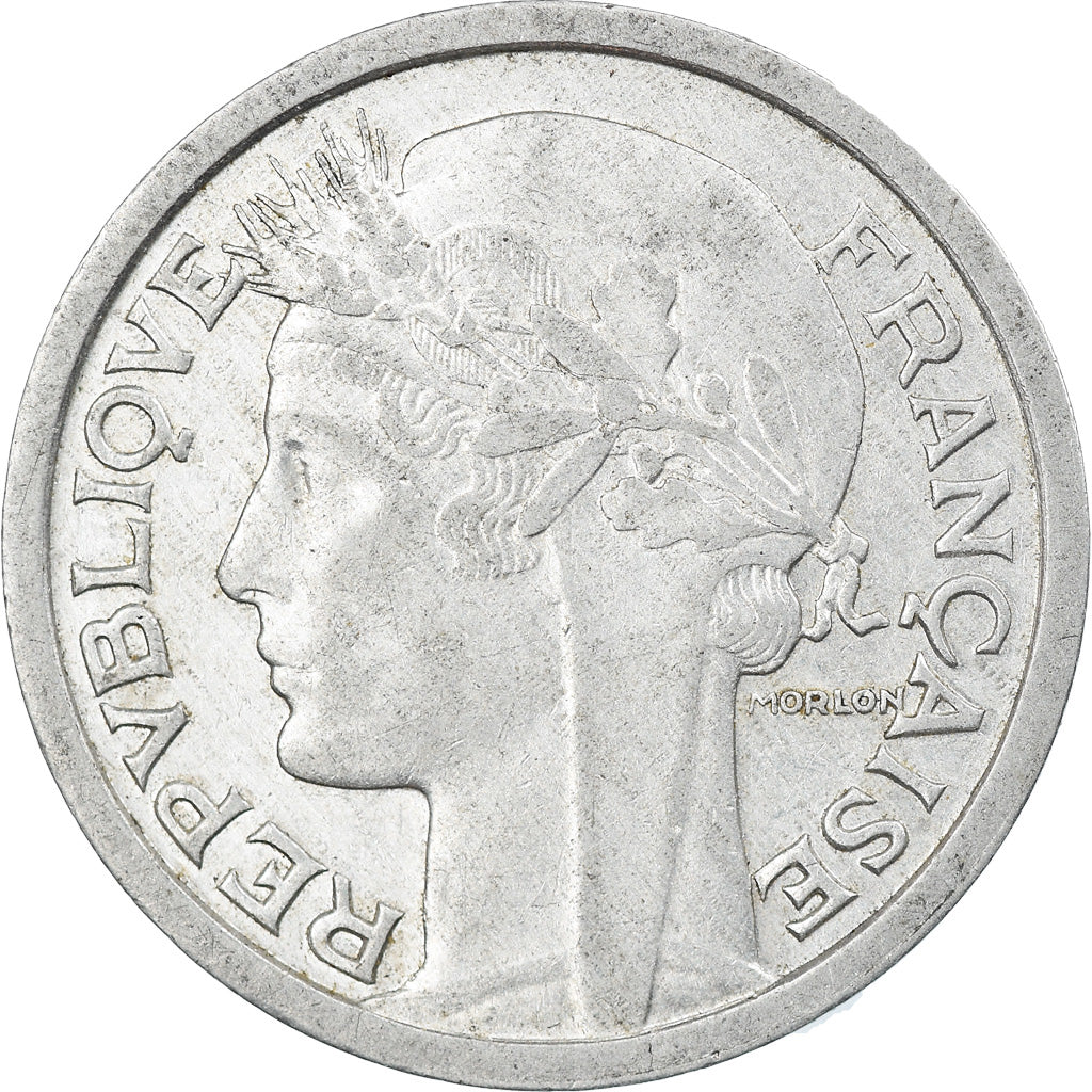 Coin, France, Morlon, Franc, 1944, Paris, EF(40-45), Aluminum, KM:885a.1