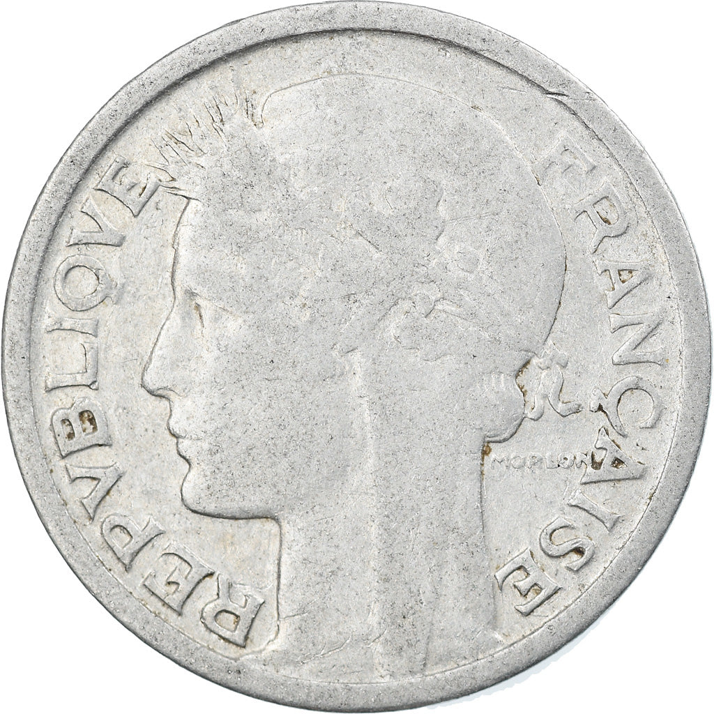 Coin, France, Morlon, Franc, 1944, Castelsarrasin, EF(40-45), Aluminum