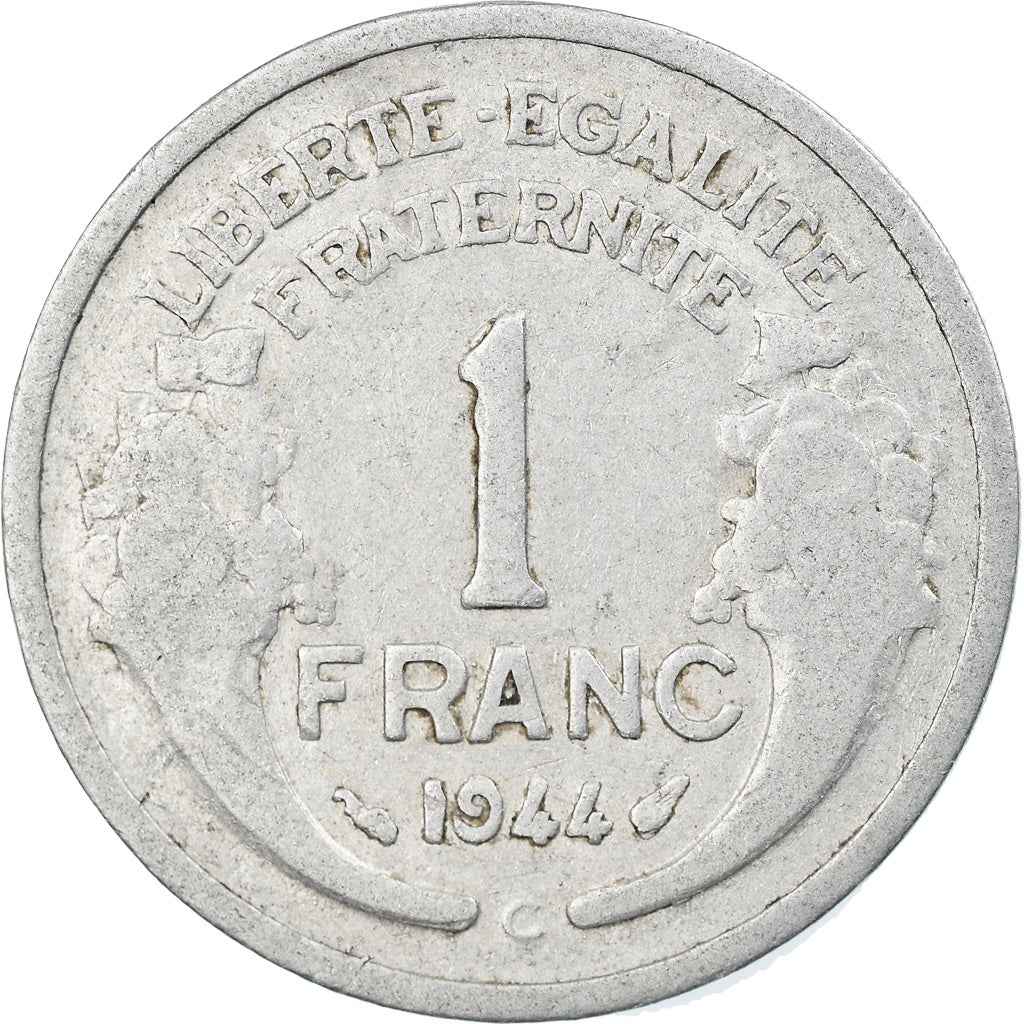 Coin, France, Morlon, Franc, 1944, Castelsarrasin, EF(40-45), Aluminum