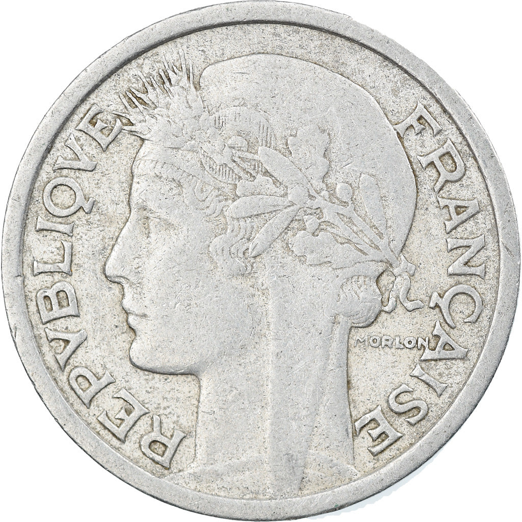 Moneta, Francja, Morlon, Franc, 1950, EF(40-45), Aluminium, KM:885a.1