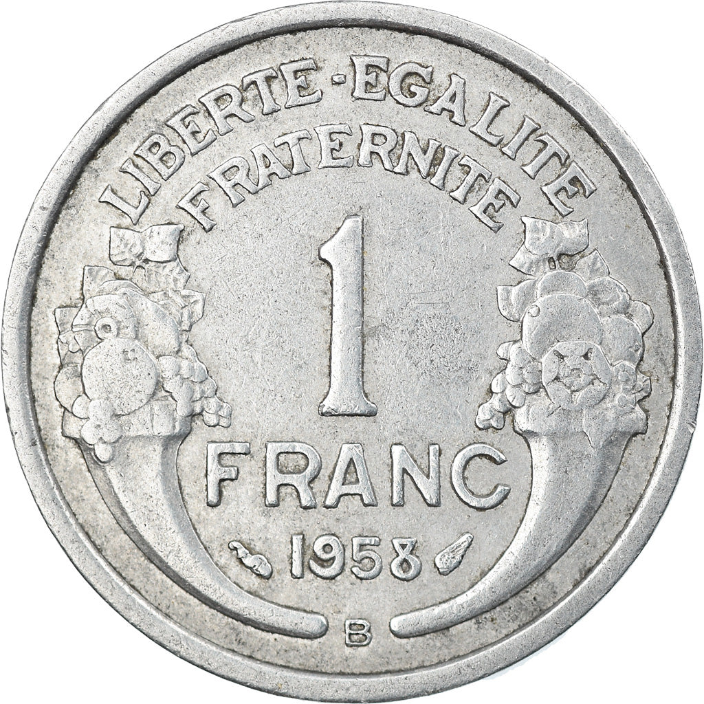 Coin, France, Morlon, Franc, 1958, Beaumont - Le Roger, EF(40-45), Aluminum