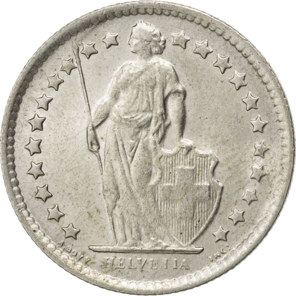 Coin, Switzerland, 1/2 Franc, 1963, AU(55-58), Silver, KM:23