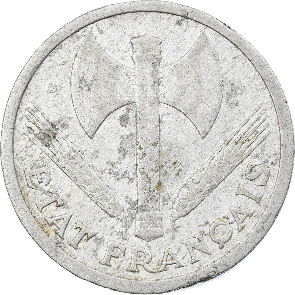 Coin, France, Bazor, 2 Francs, 1943, Beaumont - Le Roger, EF(40-45), Aluminum