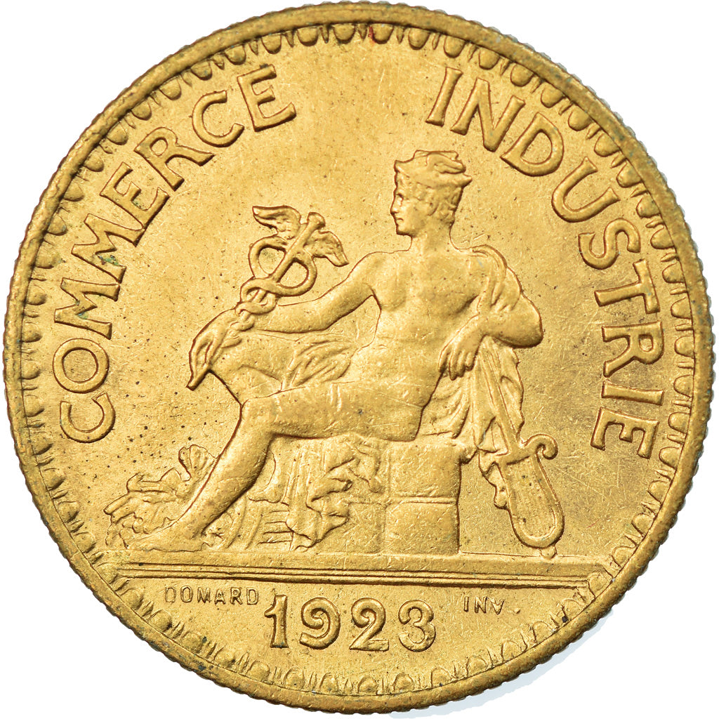 Coin, France, Chambre de commerce, 2 Francs, 1923, AU(55-58), Aluminum-Bronze