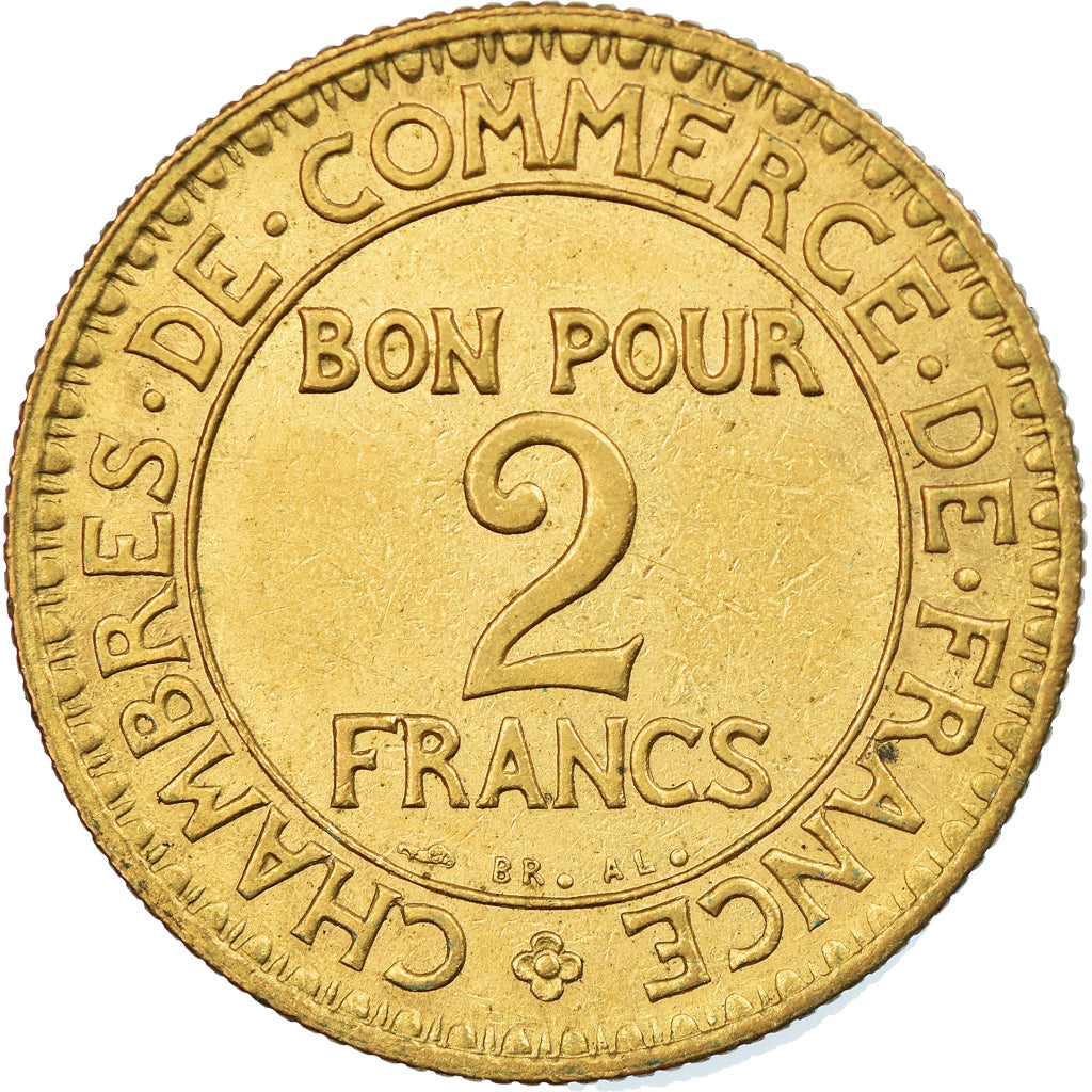 Coin, France, Chambre de commerce, 2 Francs, 1923, AU(55-58), Aluminum-Bronze