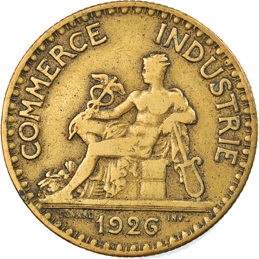 Coin, France, Chambre de commerce, 2 Francs, 1926, EF(40-45), Aluminum-Bronze