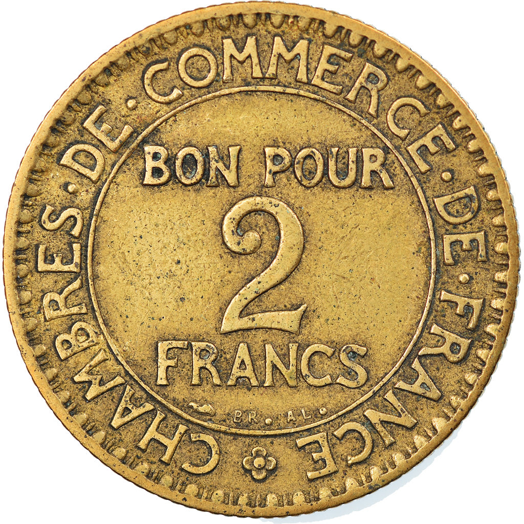 Coin, France, Chambre de commerce, 2 Francs, 1926, EF(40-45), Aluminum-Bronze