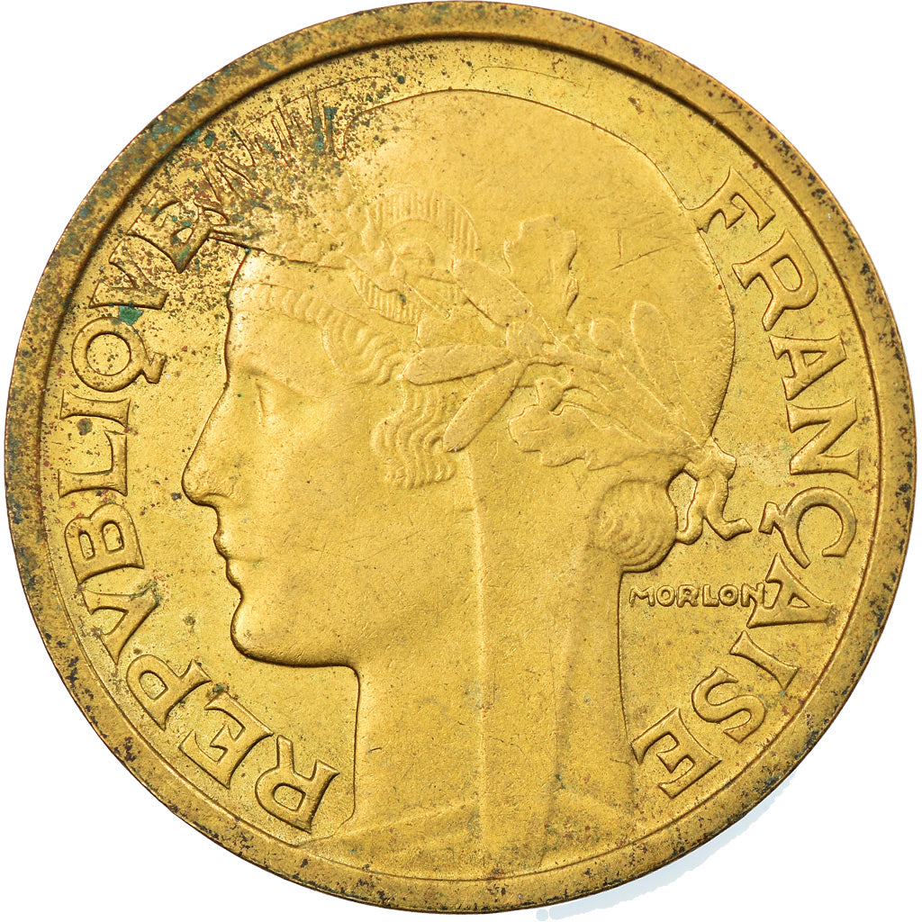 Münze, Frankreich, Morlon, 2 Francs, 1937, SS, Aluminum-Bronze, KM:886