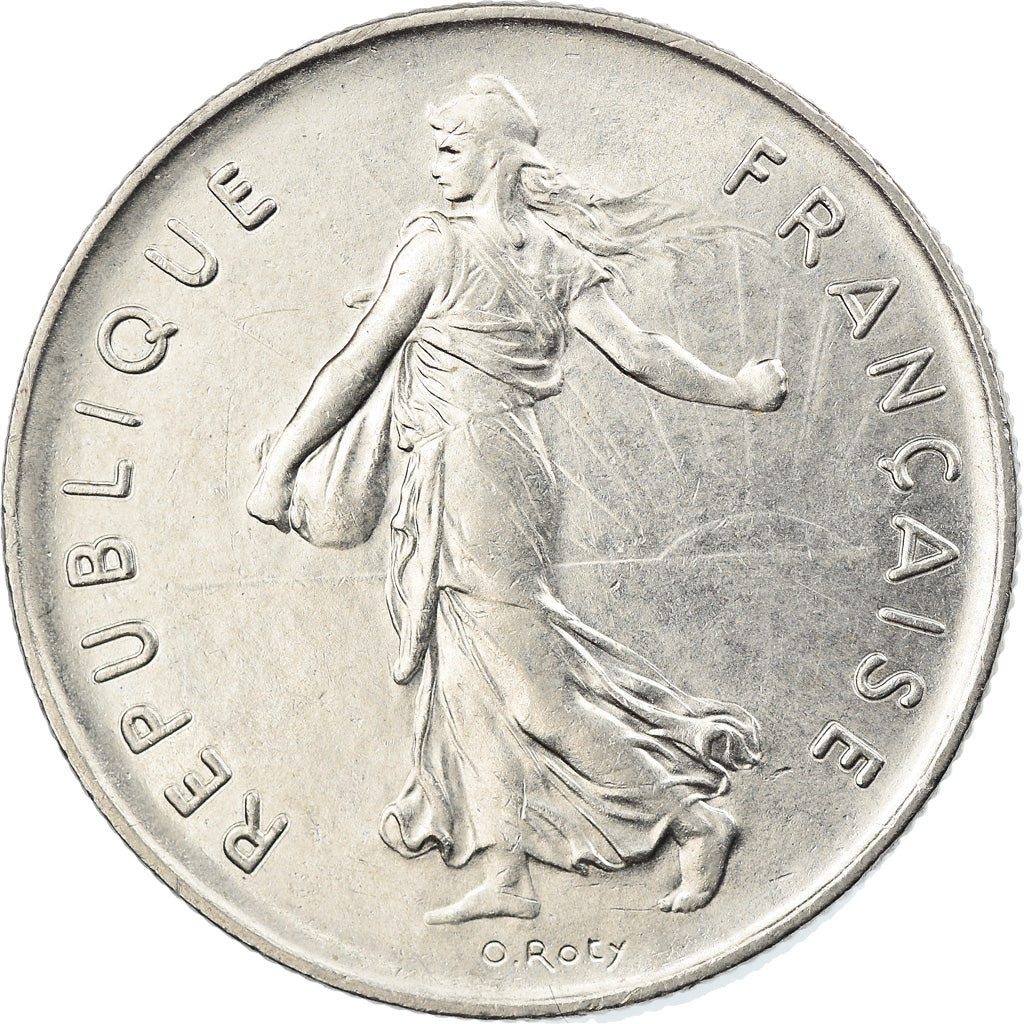 Coin, France, Semeuse, 5 Francs, 1977, Paris, EF(40-45), Nickel Clad