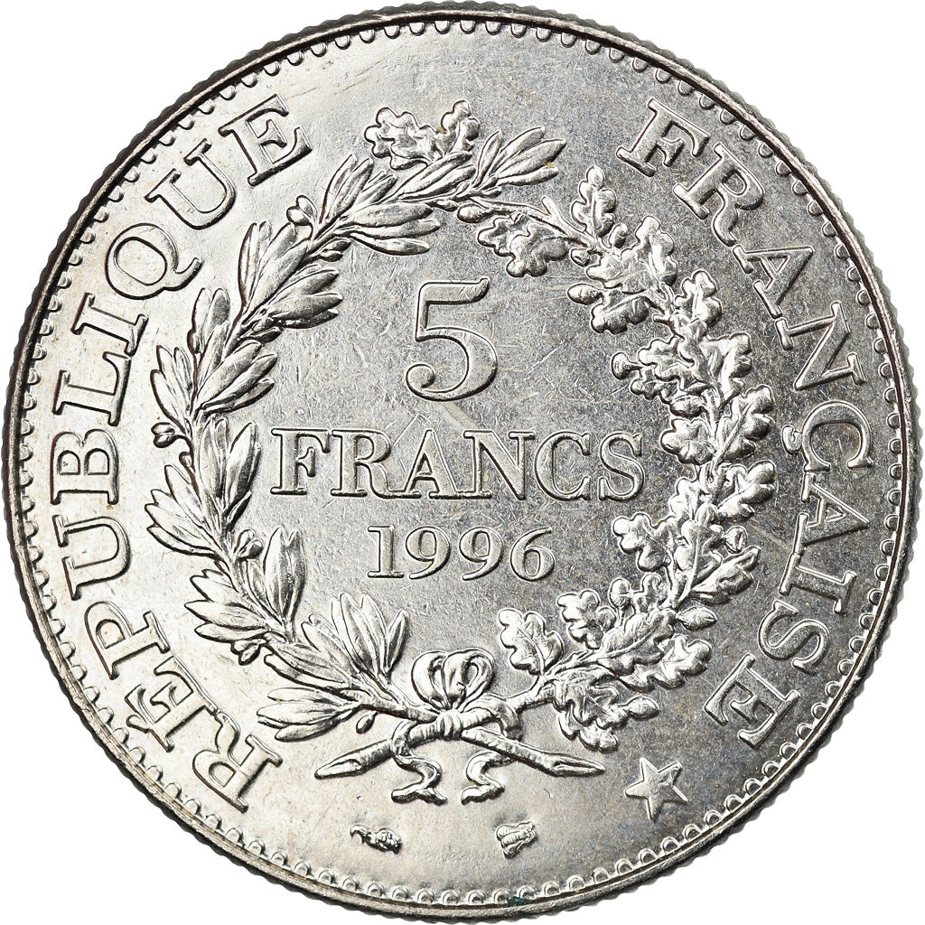 Coin, France, Hercule, 5 Francs, 1996, Paris, EF(40-45), Nickel, KM:1155, Le