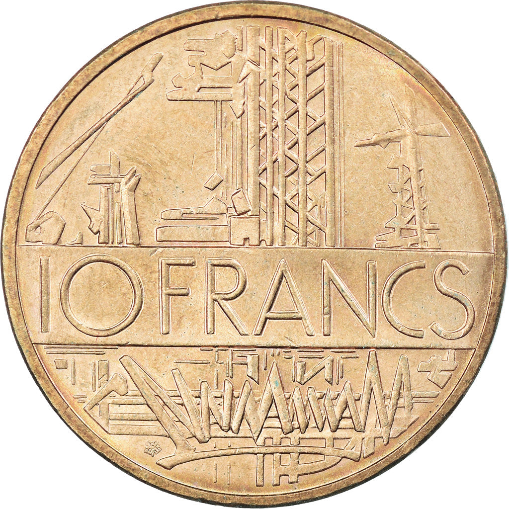 Coin, France, Mathieu, 10 Francs, 1985, EF(40-45), Nickel-brass, KM:940
