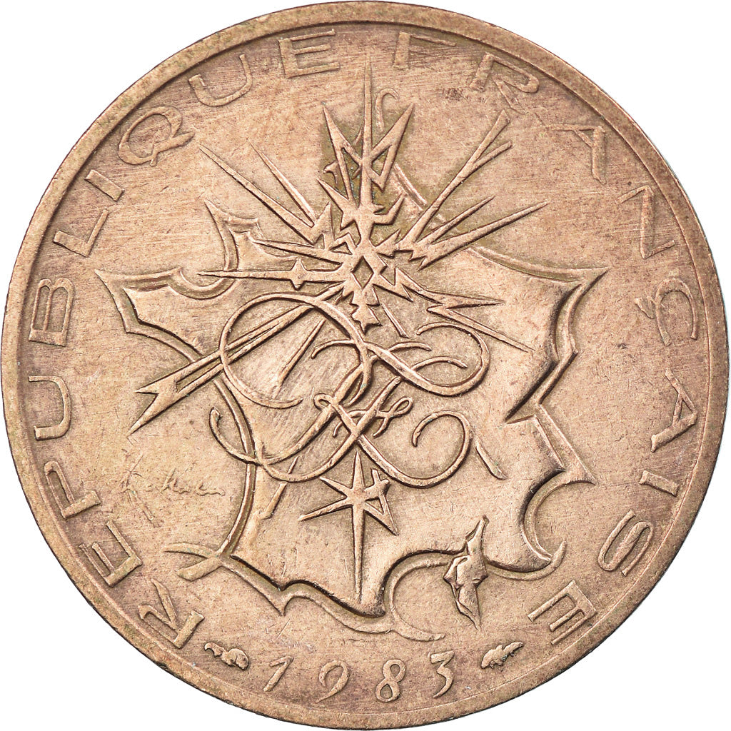 Coin, France, Mathieu, 10 Francs, 1983, EF(40-45), Nickel-brass, KM:940
